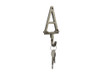 Handcrafted Rustic Gold Cast Iron Letter A Alphabet Wall Hook 6" from Hampton Creations