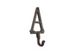 Handcrafted Rustic Copper Cast Iron Letter A Alphabet Wall Hook 6" from Hampton Creations