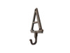 Handcrafted Rustic Copper Cast Iron Letter A Alphabet Wall Hook 6" from Hampton Creations