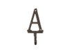Handcrafted Rustic Copper Cast Iron Letter A Alphabet Wall Hook 6" from Hampton Creations