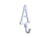 Handcrafted Whitewashed Cast Iron Letter A Alphabet Wall Hook 6" from Hampton Creations
