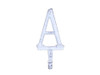 Handcrafted Whitewashed Cast Iron Letter A Alphabet Wall Hook 6" from Hampton Creations