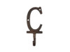 Handcrafted Rustic Copper Cast Iron Letter C Alphabet Wall Hook 6" from Hampton Creations