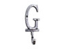 Handcrafted Rustic Silver Cast Iron Letter G Alphabet Wall Hook 6" from Hampton Creations