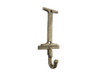 Handcrafted Rustic Gold Cast Iron Letter I Alphabet Wall Hook 6" from Hampton Creations