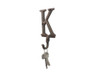 Handcrafted Rustic Copper Cast Iron Letter K Alphabet Wall Hook 6" from Hampton Creations