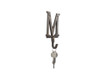 Handcrafted Rustic Copper Cast Iron Letter M Alphabet Wall Hook 6" from Hampton Creations