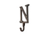 Handcrafted Rustic Copper Cast Iron Letter N Alphabet Wall Hook 6" from Hampton Creations