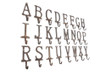 Handcrafted Rustic Copper Cast Iron Letter P Alphabet Wall Hook 6" from Hampton Creations