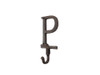 Handcrafted Rustic Copper Cast Iron Letter P Alphabet Wall Hook 6" from Hampton Creations