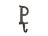 Handcrafted Rustic Copper Cast Iron Letter P Alphabet Wall Hook 6" from Hampton Creations
