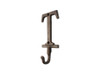 Handcrafted Rustic Copper Cast Iron Letter T Alphabet Wall Hook 6" from Hampton Creations