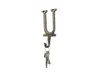 Handcrafted Rustic Gold Cast Iron Letter U Alphabet Wall Hook 6" from Hampton Creations