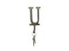 Handcrafted Rustic Gold Cast Iron Letter U Alphabet Wall Hook 6" from Hampton Creations