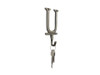Handcrafted Rustic Gold Cast Iron Letter U Alphabet Wall Hook 6" from Hampton Creations
