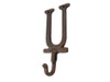 Handcrafted Rustic Copper Cast Iron Letter U Alphabet Wall Hook 6" from Hampton Creations