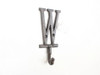 Handcrafted Cast Iron Letter W Alphabet Wall Hook 6" from Hampton Creations