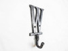 Handcrafted Rustic Silver Cast Iron Letter W Alphabet Wall Hook 6" from Hampton Creations