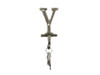Handcrafted Rustic Gold Cast Iron Letter Y Alphabet Wall Hook 6" from Hampton Creations