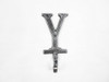 Handcrafted Rustic Silver Cast Iron Letter Y Alphabet Wall Hook 6" from Hampton Creations