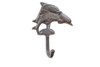 Handcrafted Cast Iron Decorative Dolphins Wall Hook 6" from Hampton Creations