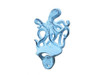 Handcrafted Dark Blue Whitewashed Cast Iron Wall Mounted Octopus Bottle Opener 6" from Hampton Creations Handcrafted Dark Blue Whitewashed Cast Iron Wall Mounted Octopus Bottle Opener 6" from Hampton Creations