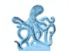 Handcrafted Dark Blue Whitewashed Cast Iron Wall Mounted Octopus Bottle Opener 6" from Hampton Creations Handcrafted Dark Blue Whitewashed Cast Iron Wall Mounted Octopus Bottle Opener 6" from Hampton Creations