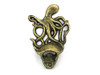 Handcrafted Antique Gold Cast Iron Wall Mounted Octopus Bottle Opener 6" from Hampton Creations
