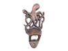 Handcrafted Rustic Copper Cast Iron Wall Mounted Octopus Bottle Opener 6" from Hampton Creations