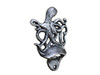 Handcrafted Antique Silver Cast Iron Wall Mounted Octopus Bottle Opener 6" from Hampton Creations