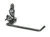 Handcrafted Antique Silver Cast Iron Mermaid Toilet Paper Holder 10" from Hampton Creations