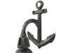 Handcrafted Rustic Gold Cast Iron Wall Hanging Anchor Bell 8" from Hampton Creations Handcrafted Rustic Gold Cast Iron Wall Hanging Anchor Bell 8" from Hampton Creations