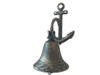 Handcrafted Rustic Gold Cast Iron Wall Hanging Anchor Bell 8" from Hampton Creations Handcrafted Rustic Gold Cast Iron Wall Hanging Anchor Bell 8" from Hampton Creations