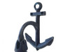 Handcrafted Rustic Dark Blue Cast Iron Wall Hanging Anchor Bell 8" from Hampton Creations Handcrafted Rustic Dark Blue Cast Iron Wall Hanging Anchor Bell 8" from Hampton Creations
