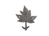 Handcrafted Cast Iron Maple Tree Leaf Decorative Metal Tree Branch Hook 6.5" from Hampton Creations