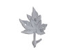 Handcrafted Whitewashed Cast Iron Maple Tree Leaf Decorative Metal Tree Branch Hook 6.5" from Hampton Creations