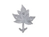 Handcrafted Whitewashed Cast Iron Maple Tree Leaf Decorative Metal Tree Branch Hook 6.5" from Hampton Creations