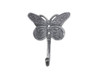 Handcrafted Rustic Silver Cast Iron Butterly Decorative Metal Wall Hook 5" from Hampton Creations Handcrafted Rustic Silver Cast Iron Butterly Decorative Metal Wall Hook 5" from Hampton Creations
