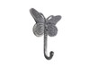 Handcrafted Rustic Silver Cast Iron Butterly Decorative Metal Wall Hook 5" from Hampton Creations Handcrafted Rustic Silver Cast Iron Butterly Decorative Metal Wall Hook 5" from Hampton Creations