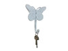 Handcrafted Whitewashed Cast Iron Butterly Decorative Metal Wall Hook 5" from Hampton Creations Handcrafted Whitewashed Cast Iron Butterly Decorative Metal Wall Hook 5" from Hampton Creations