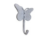 Handcrafted Whitewashed Cast Iron Butterly Decorative Metal Wall Hook 5" from Hampton Creations Handcrafted Whitewashed Cast Iron Butterly Decorative Metal Wall Hook 5" from Hampton Creations