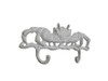 Handcrafted Whitewashed Cast Iron Decorative Crab Metal Wall Hooks 10.5" from Hampton Creations Handcrafted Whitewashed Cast Iron Decorative Crab Metal Wall Hooks 10.5" from Hampton Creations