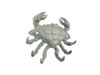 Handcrafted Antique Bronze Cast Iron Decorative Crab with Six Metal Wall Hooks 7" from Hampton Creations