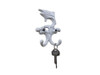 Handcrafted Whitewashed Cast Iron Flying Fish Decorative Metal Double Wall Hooks 5" from Hampton Creations