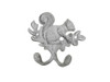Handcrafted Whitewashed Cast Iron Squirrel with Acorn Decorative Double Metal Wall Hooks 8" from Hampton Creations Handcrafted Whitewashed Cast Iron Squirrel with Acorn Decorative Double Metal Wall Hooks 8" from Hampton Creations
