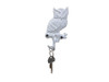 Handcrafted Whitewashed Cast Iron Owl Sitting on a Tree Branch Decorative Metal Wall Hook 6.5" from Hampton Creations Handcrafted Whitewashed Cast Iron Owl Sitting on a Tree Branch Decorative Metal Wall Hook 6.5" from Hampton Creations
