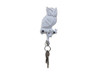 Handcrafted Whitewashed Cast Iron Owl Sitting on a Tree Branch Decorative Metal Wall Hook 6.5" from Hampton Creations Handcrafted Whitewashed Cast Iron Owl Sitting on a Tree Branch Decorative Metal Wall Hook 6.5" from Hampton Creations