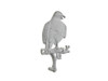 Handcrafted Whitewashed Cast Iron Eagle Sitting on a Tree Branch Decorative Metal Wall Hook 6.5" from Hampton Creations