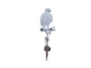 Handcrafted Whitewashed Cast Iron Eagle Sitting on a Tree Branch Decorative Metal Wall Hook 6.5" from Hampton Creations