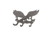 Handcrafted Cast Iron Flying Eagle Landing on a Tree Branch Decorative Metal Wall Hooks 7.5" from Hampton Creations Handcrafted Cast Iron Flying Eagle Landing on a Tree Branch Decorative Metal Wall Hooks 7.5" from Hampton Creations